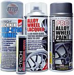 MP Essential 4 Step System Alloy Wheel Restore Refurbishment Repaint Pack | Alloy Wheel Primer, Lacquer & E-Tech Pro Paint with FREE Putty Included (Metallic Graphite Grey)