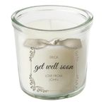 Get well soon present personalised candle operation hospital ill unwell gift