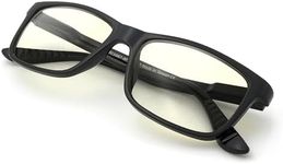 J+S Vision Blue Light Shield Computer Reading/Gaming Glasses - 0.0 Magnification - Anti Blue Light 100% UV Protection Low Color Distortion, Classic Black Frame - Essential Gaming Gear