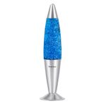 Innoteck 16” Soothing Motion Magma Lamp for Relaxation –Glass, Silver, 25 W, Siver Glitter/Blue Liquid