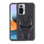 VIDO 3D Iron Man Avengers Back Case Cover | 360 Degree Protection | Shock Proof | Screen & Camera Protection | Soft Silicon Rubberised Back Cover for Mi Redmi Note 10 Pro/Mi Redmi Note 10 Pro Max