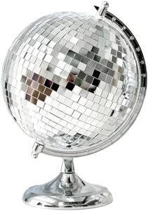 Stainless Steel Disco Ball Style Globe - 12 Inch Mirror Ball for Parties, Events, and DJ Booths