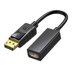 EasyULT DisplayPort (DP) to HDMI Adapter, DP to HDMI Converter Male to Female, 1080P 4K Resolution Converter, for Lenovo, Dell, HP, Asus Laptop/Desktop, Monitor, TV, Graphics Card