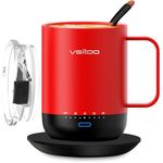 VSITOO S3pro Temperature Control Smart Mug 2 with Lid, Self Heating Coffee Mug 14 oz, 90 Min Battery Life - APP & Manual Controlled Heated Coffee Mug - Improved Design - Gifts for Coffee Lovers