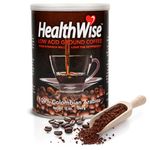 HealthWise Low Acid Organic Ground Coffee | Colombian Arabica | Healthier Coffee for Sensitive Stomachs - Acid Reflux, Heartburn, Gastro Issues | 12 oz - 340 gm