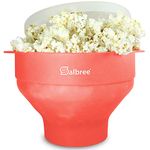 The Original Salbree Microwave Popcorn Popper, Silicone Popcorn Maker, Collapsible Microwavable Bowl - Hot Air Popper - No Oil Required - The Most Colors Available (Coral)