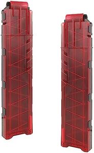 EKIND 18-Darts Quick Reload Clips Compatible for Nerf Ultra Magazine Toy Gun (Red Black, Pack of 2)