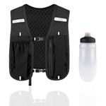 Proberos® Hydration Backpack Running Vest, with 500ml Water Bladder, Outdoor Quick Dry Mesh Adjustable Belt Lightweight 3 Pockets Vest Design, Night Reflective, for Hiking, Biking, Running, Walking