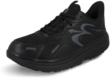 Gravity Defyer g-defy Energiya Cross Training Shoes for Women | Comfortable Orthopedic Shoes for Standing All Day | Patented VersoShock Technology | Wide Toe Box Black