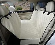 4Knines Dog Seat Cover with Hammock for Cars, Small Trucks, and SUVs Tan Regular USA Based Company