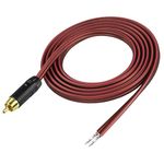 MEIRIYFA RCA Speaker Cable Bare Wire Speaker Wire to RCA Plug, Replace RCA Plug Connector Adapter to Bare Wire Open Audio Video RCA Cable Repair Speaker Cord (RCA Male 2M)