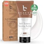 Beauty by Earth Self Tanner - USA Made with Natural & Organic Ingredients Self Tanning Lotion for Body, Sunless Tanning Lotion, Perfect Self Tan for Men & Women for a Natural Looking Glow