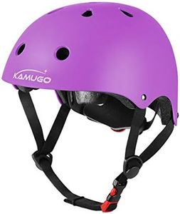 KAMUGO Kids Adjustable Helmet, Suitable for Toddler Kids Ages 2-8 Boys Girls, Multi-Sport Safety Cycling Skating Scooter Helmet (Purple, Small)