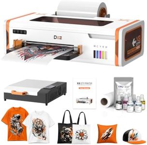 DXZ A4 8.3" DTF Printer with XP600 Printhead, 2X Faster Printing, Automatic Maintenance, One-Click Ink Extraction, White Ink Stirring System, 2-Year Ink Supply