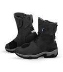 Cramster Motorcycle Touring Boots | Impact Protection | Abrasion Resistance | Orthopedic Insoles| Lightweight - Black, UK8