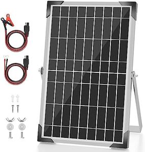 Voltset 10W 12V Solar Panel Kit, Monocrystalline Solar Battery Trickle Charger Maintainer + Built-in MPPT Charge Controller + Adjustable Mount Bracket for Car, RV, Boat, Motorcycle, Gate Opener