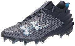 Under Armour Men's Blur Smoke 2.0 Molded Cleat Football Shoe, (400) Midnight Navy/Midnight Navy/White, 7 UK