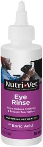 Nutri-Vet Eye Rinse for Dogs - Gentle Formula to Soothe Irritated Eyes and Prevent Tear Stains - 4 oz