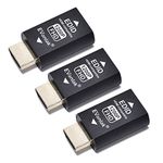 EVanlak Hdmi Edid Emulator Passthrough Dongle Eliminated Emulator Adapter 3rd Generrtion Work with Mac Thunderbolt to HDMI Switches/Extender/AV Receiver/Video Splitters -1920x1200@59hz-3pack