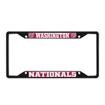 Fan Mats 31325: Washington Nationals Metal License Plate Frame Black Finish, Red