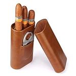 Cigar Case Travel 3 Holder Elegant 