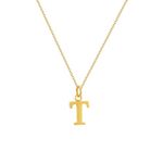 Havopso Dainty Gold Initial Necklaces for Women 18K Gold Plated Tiny Gold Letter Necklace Trendy Cute Personalized Monogram Name Necklace for Women Jewelry T