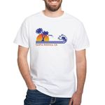 CafePress Santa Monica White T Shirt Men's Traditional Fit White Casual Tshirt