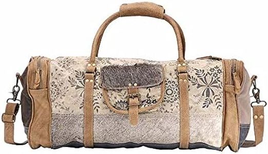 Myra Bag Traverse Upcycled Canvas & Cowhide Traveller Duffel Bag S-1508