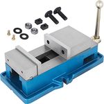 VEVOR Non Swivel Milling Lockdown Vise 4 Inch Precision Bench Clamp 100mm Width Drill Press Clamp 4 Inch Jaw Opening for Finishing Milling Machines Drilling Machines Precision Parts