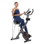 Sunny Health & Fitness Smart Folding X-Bike, Portable Compact Exercise Bike for Indoor Cycling Workout, Home Cardio Training Machine, Free SunnyFit App Bluetooth Connect - SF-B223012