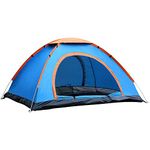 PURAM Picnic Polyester Camping Portable Waterproof House Tent Up To 4 Person For Hiking/Travelling - Multicolour