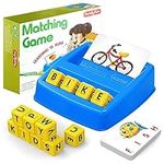 HahaGift Educational Toys for 3 4 5 Year Olds kids Gifts, Matching Spell Game Toys, Letter Recognition Spelling and Reading Learning Montessori Toys for 2 3 Year Olds