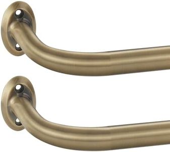 2 Pack 1Inch Diameter Wrap Around Curtain Rods for windows 28-86 inch(2.3-7Ft), Splicing Adjustable Room Darking Drapery Rod with Aluminum Finials and Brackets,Antique Bronze