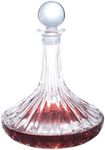 Lily's Home Wine Decanter with Glass Stopper, Hand Blown Lead, Wine Carafe for red wine, Essential Wine Aerator Decanter for Wine Brendy Lovers, Ideal for Christmas, Wedding, Birthday Gifts - 1500ml