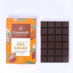 Cocoacraft 70% Bittersweet Dark Chocolate Couverture (210g) | Dark Chocolate Baking Bar | 100% Natural| Handmade Artisanal Couverture from Kerala| Easy for Snacking, Making Chocolates, Cake Toppings.