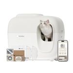 PetSnowy Self Cleaning Cat Litter Tray, Automatic Cat Litter Tray, Robot Litter Box with Odour Control TiO2 System, Auto-Packing, App Control, Large Cats & Multiple Cats Friendly(2025 Premium)