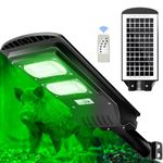 SuiROYI Solar Powered Green Light for Hunting Hogs and Deer at Night, Hog Lights Used for Hunting,Motion Activated Feeder Lights with Wireless Remote…