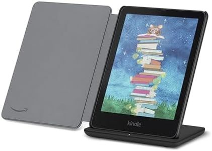 Introducing Amazon Kindle Colorsoft Signature Edition Essentials Bundle including Kindle Colorsoft Signature Edition (32GB)- Black, Plant-Based Leather Cover-Black and Wireless Charging Dock
