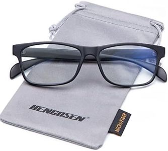 Premium Anti Bule Light Glasses for Men and Women Computer Gaming Glasses Exquisite Rectangle Frame Anti-Glare Eye Strain (Matte Black)