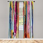 Ambesonne Abstract Window Curtains,
