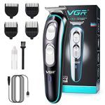 VGR Professional Men's Hair Clippers, Electric Rechargeable Cutting Kit Beard Trimmer Cordless Low Noise Shaver Kids Adult Daily Travel Use with Guide Combs Brush USB Cord, Multicolor