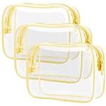 PACKISM Clear Toiletry Bag, 3 Pack 