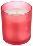 Amazon Brand - Solimo Glass Candle | Smokeless | No Residue | 40 Hours Burn Time (Frosted Rose)