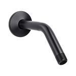 LDR 8 Inch Shower Arm and Flange, Stainless Steel Construction, Shower Head Extension Extender Pipe Arm, Black Finish