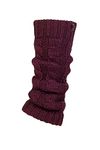 Elle Ladies 1 Pair Chunky Cable Knit Leg Warmers - Dark Heather One Size