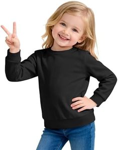 Witwot Toddler Sweatshirt Girls Cotton Long Sleeve Shirts Crewneck Pullover