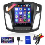 2G+64G Android Car Stereo for Ford Focus 2012 2013 2014 2015 2016 2017 2018, Podofo 9.7” Vertical HD Touch Screen Bluetooth Car Radio with Mirror Link GPS Navigation WiFi FM Backup Camera Mic