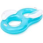 Inflatable Double Duo Water Ring 2 Person Pool Chair Lilo Lounger Air Mat Float