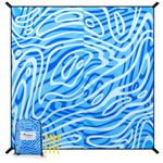 Diveblues Beach Blanket, 10'X 9' Extra Large Sandproof Waterproof Soft, 8 Persons Family Size, Sand Free, Comfortable, Hard-Wearing 150D PES, Lightweight, 4 Stakes&1 Travel Bag, S12