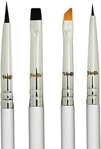 Eyeliner Brush Fine Angled Set - For Liquid Gel Liner Applicator Bent Stencils Thin Pencil Pen Real Small Sharpener Angle Wing Tips Firm Makeup Brushes Black Stamp Winged Kit Flat Waterproof Cat Eye